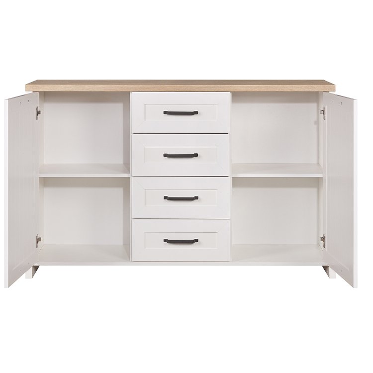 ΜΠΟΥΦΕΣ VERNE 147.9x37.2x91.8cm Λευκό-Φυσικό Δρυς TO-VERNEKOM2D4S