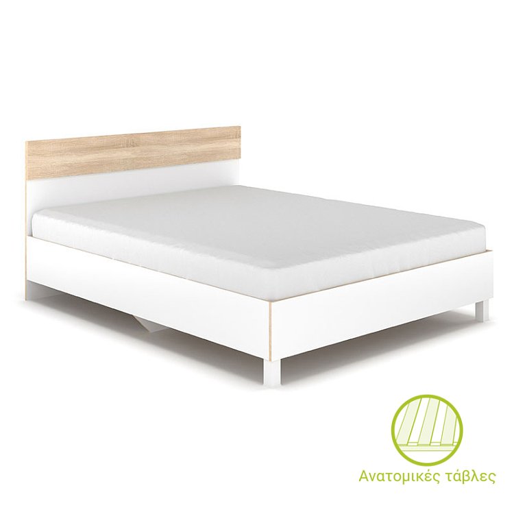 Κρεβάτι Awell pakoworld sonoma-λευκό 160x200εκ 173-000004