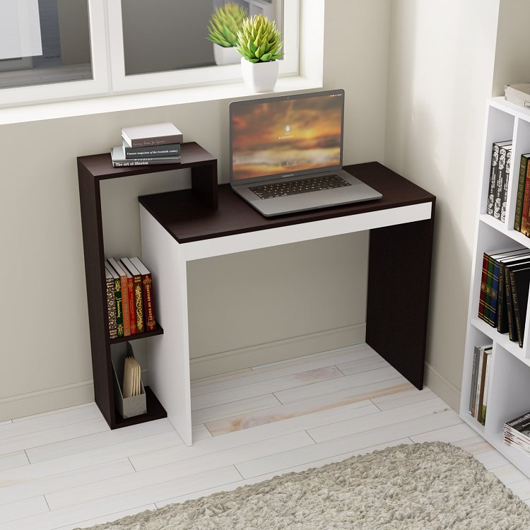 Γραφείο 110Ν Wenge-Λευκό 110x40x90εκ TO-TABLE110N