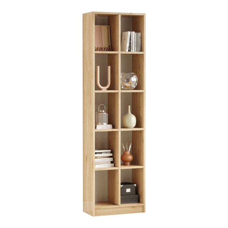 Βιβλιοθήκη Oteca 10θέσεων pakoworld oak 51.1x25.4x180εκ 176-000198