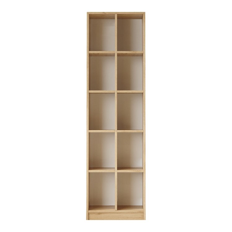 Βιβλιοθήκη Oteca 10θέσεων pakoworld oak 51.1x25.4x180εκ 176-000198