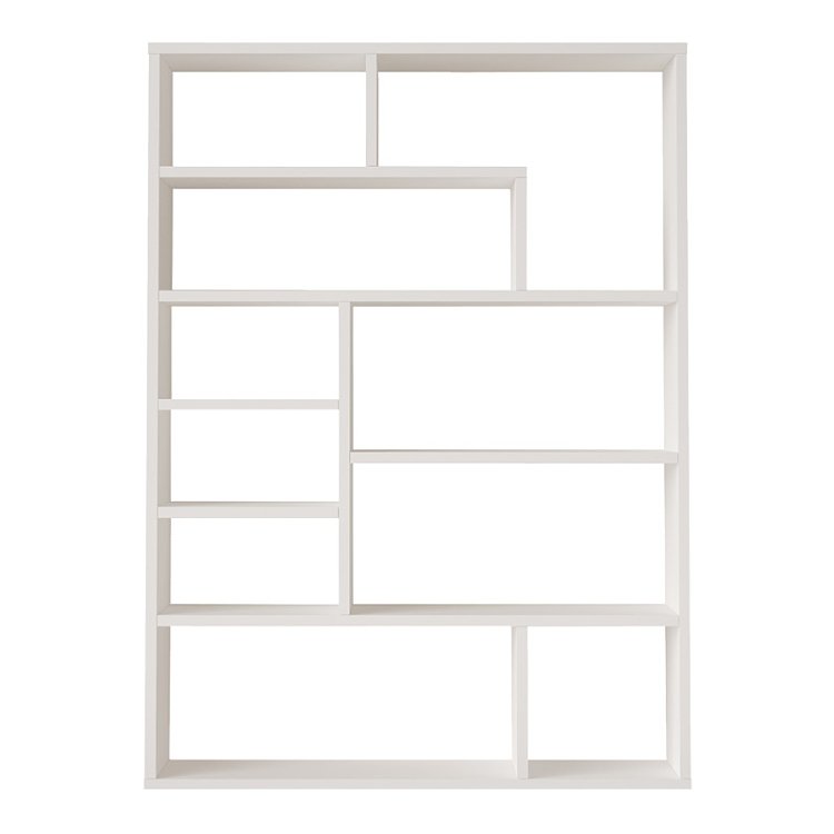 Βιβλιοθήκη Decora pakoworld σε λευκη απόχρωση 90x22x123.6εκ 176-000205