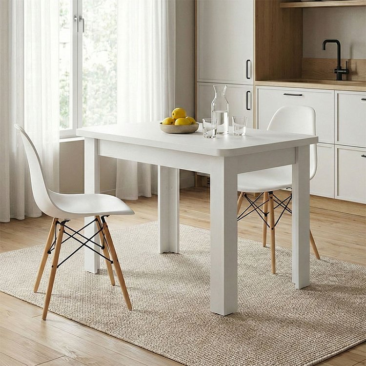 Τραπέζι Celeste pakoworld λευκό 100x60x73.5εκ 184-000011