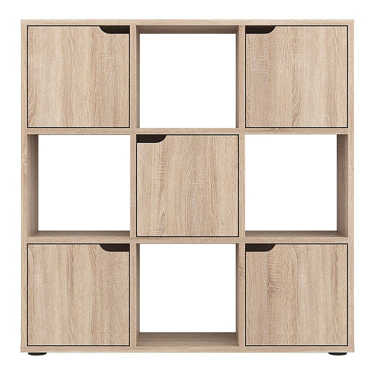 Βιβλιοθήκη Bookel pakoworld σε sonoma απόχρωση 88.5x27.5x89.3εκ 184-000112