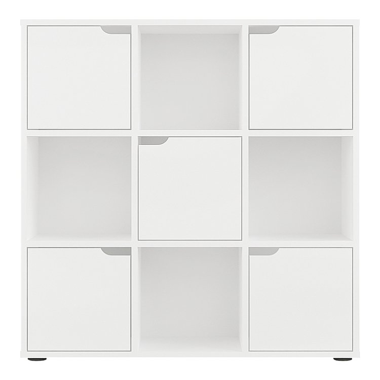 Βιβλιοθήκη Bookel pakoworld σε λευκή απόχρωση 88.5x27.5x89.3εκ 184-000113