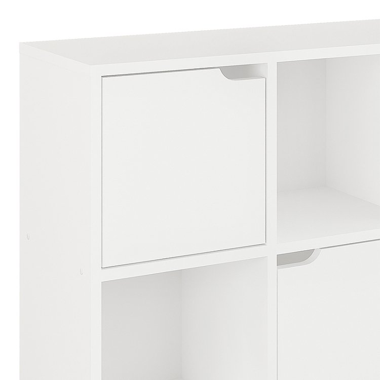 Βιβλιοθήκη Bookel pakoworld σε λευκή απόχρωση 88.5x27.5x89.3εκ 184-000113