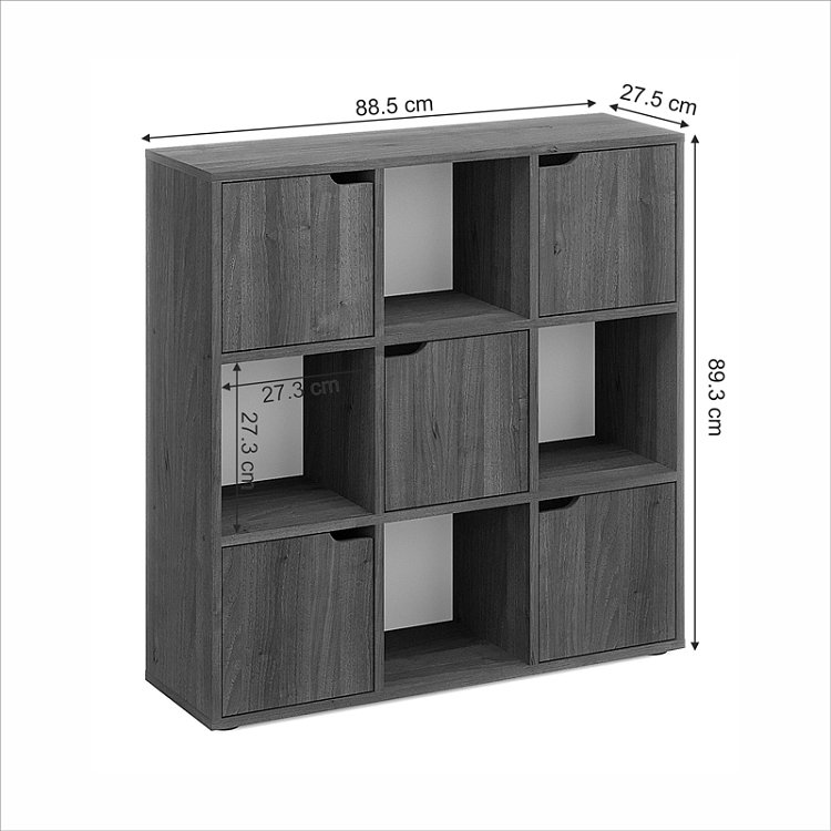 Βιβλιοθήκη Bookel pakoworld σε λευκή απόχρωση 88.5x27.5x89.3εκ 184-000113