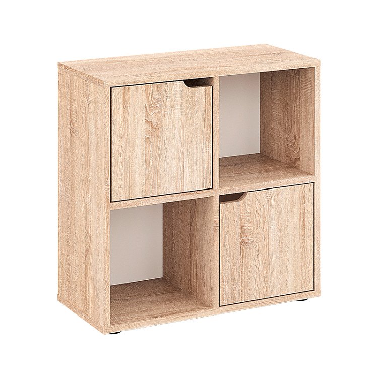 Βιβλιοθήκη Bookel pakoworld σε sonoma απόχρωση 59.6x27.5x60.4εκ 184-000114