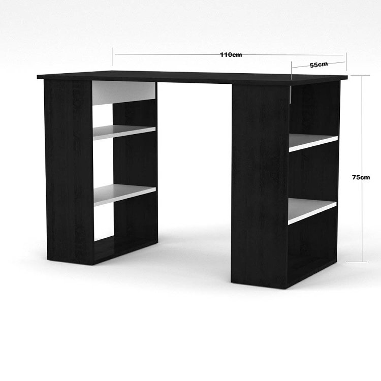 Γραφείο 110  Βέγγε-Λευκό με Ράφια 110x55x75εκ TO-110TABLE