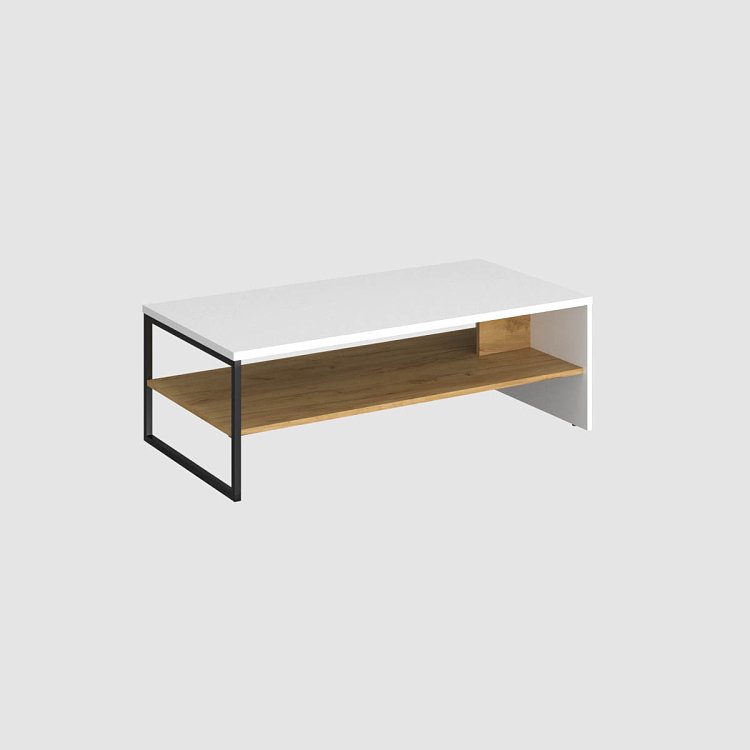 Τραπέζι Σαλονιού Santes Χρυσό Δρυς-Λευκό 120x60x40cm TO-SANTCOFFEWH