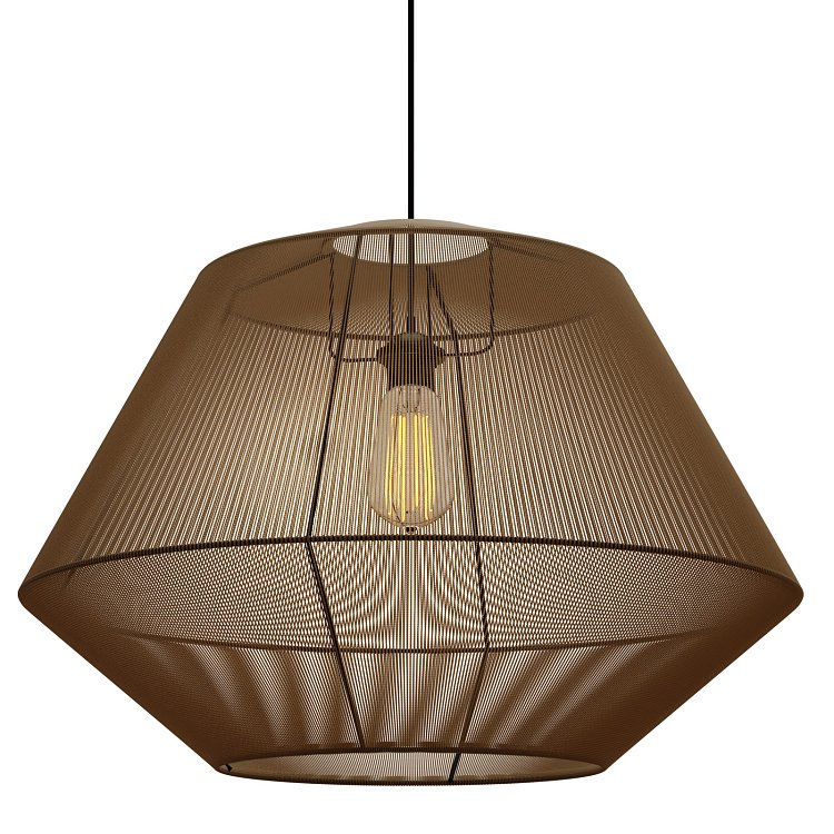 Κρεμαστό Μονόφωτο Φωτιστικό Καφέ 802 Ε27 Φ40x130cm MEC-80240BROWN