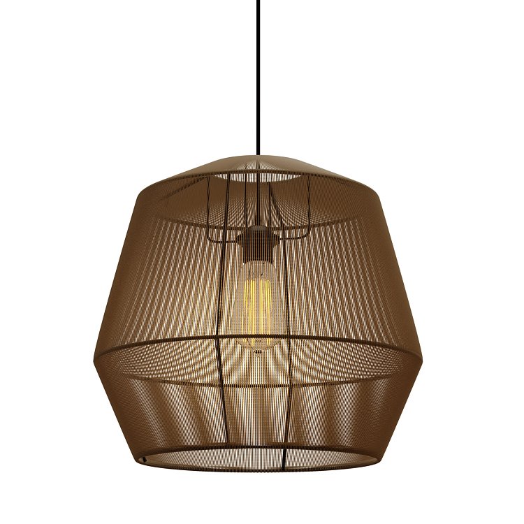 Κρεμαστό Μονόφωτο Φωτιστικό Καφέ 803 Ε27 Φ39x120cm MEC-80347BROWN