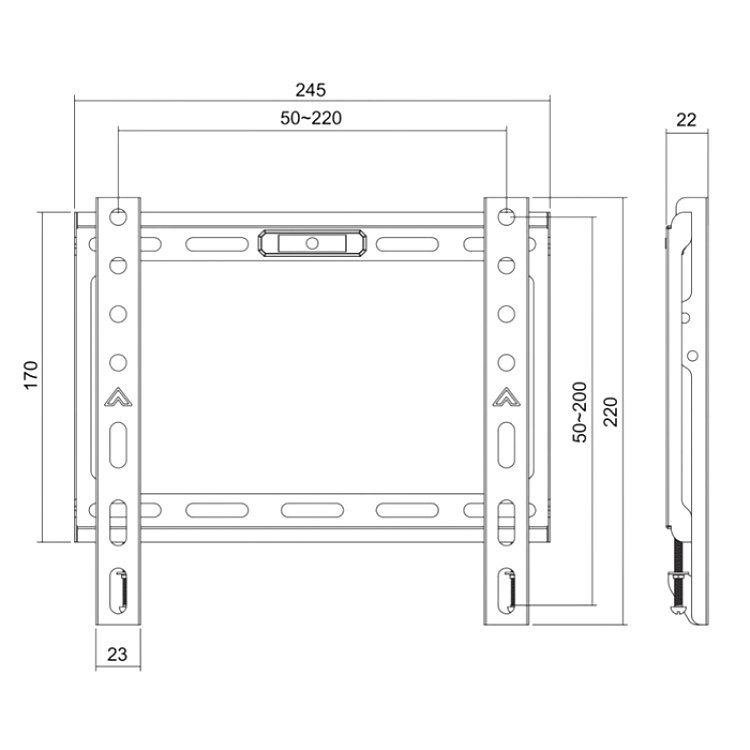 SUPERIOR FIXED EXTRA SLIM Βάση Τοίχου 23"-42" 188-0039