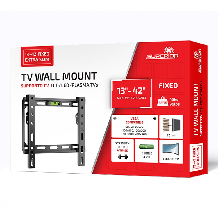 SUPERIOR FIXED EXTRA SLIM Βάση Τοίχου 23"-42" 188-0039