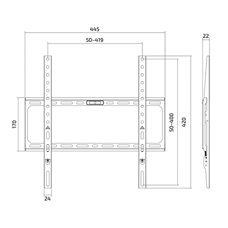 SUPERIOR FIXED EXTRA SLIM Βάση Τοίχου 32"-55" 188-0042