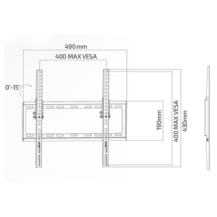 SUPERIOR TILT EXTRA SLIM Βάση Τοίχου 32"-55" 188-0043