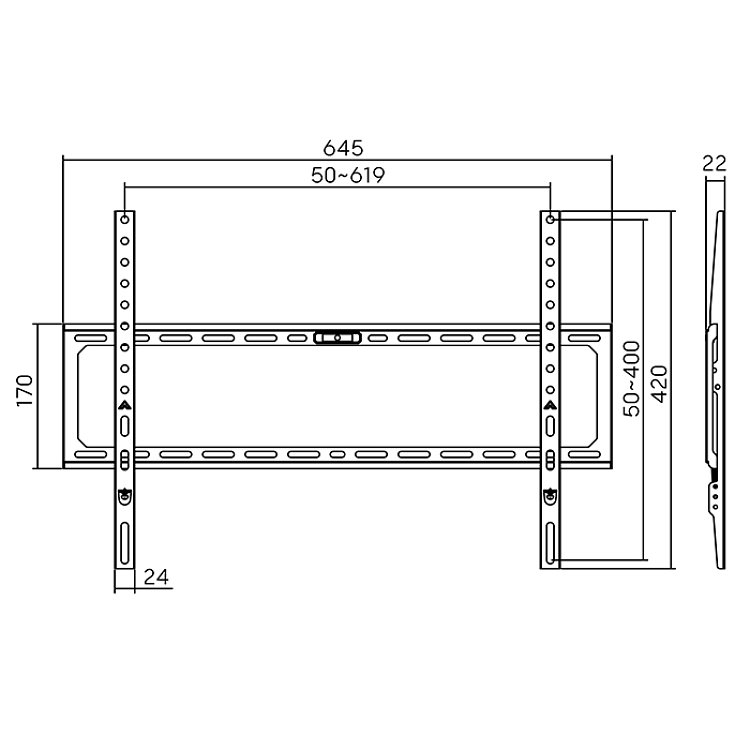 SUPERIOR FIXED EXTRA SLIM Βάση Τοίχου 37"-70" 188-0044