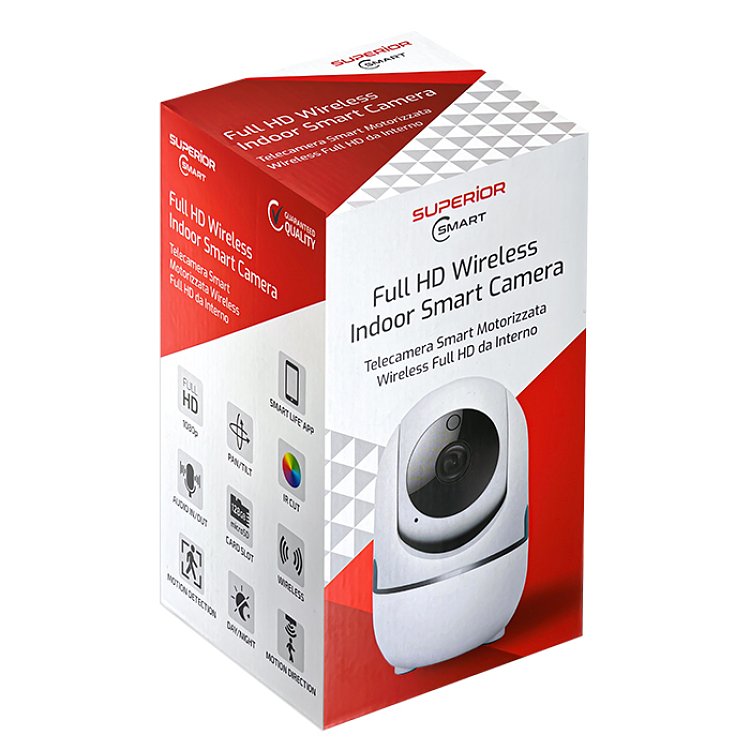 SUPERIOR FULL HD WIRELESS INDOOR SMART CAMERA Κάμερα Εσωτερικού Χώρου WiFi Smart IP Full HD 1080p Pan/Tilt 188-0069