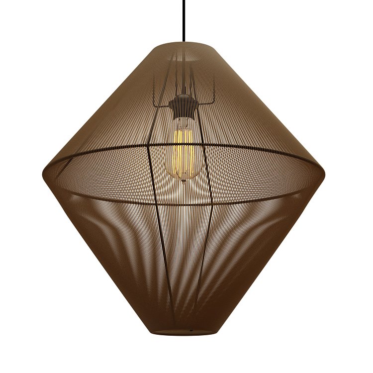 Κρεμαστό Μονόφωτο Φωτιστικό 805 Ε27 Φ50x130cm MEC-80550BROWN