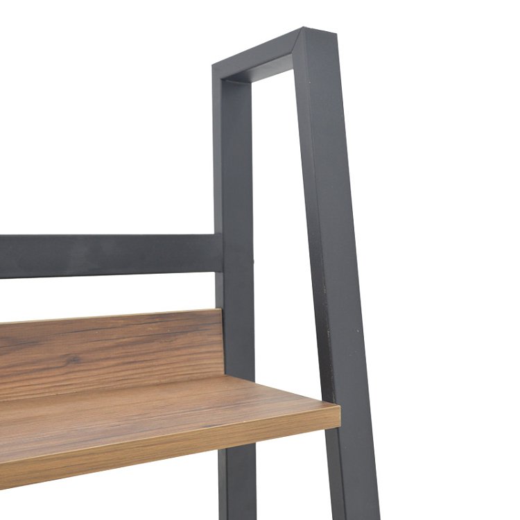 Βιβλιοθήκη Ryder pakoworld καρυδί-μαύρο 75x36x185εκ 197-000064