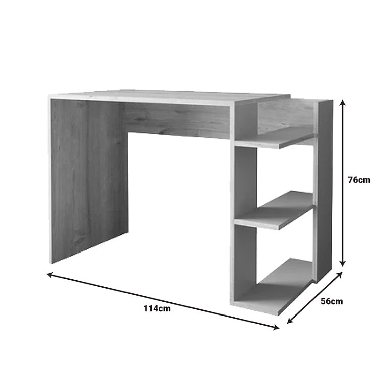 Γραφείο εργασίας Toska pakoworld σε oak- sandstone απόχρωση 114x56x76εκ 197-000273
