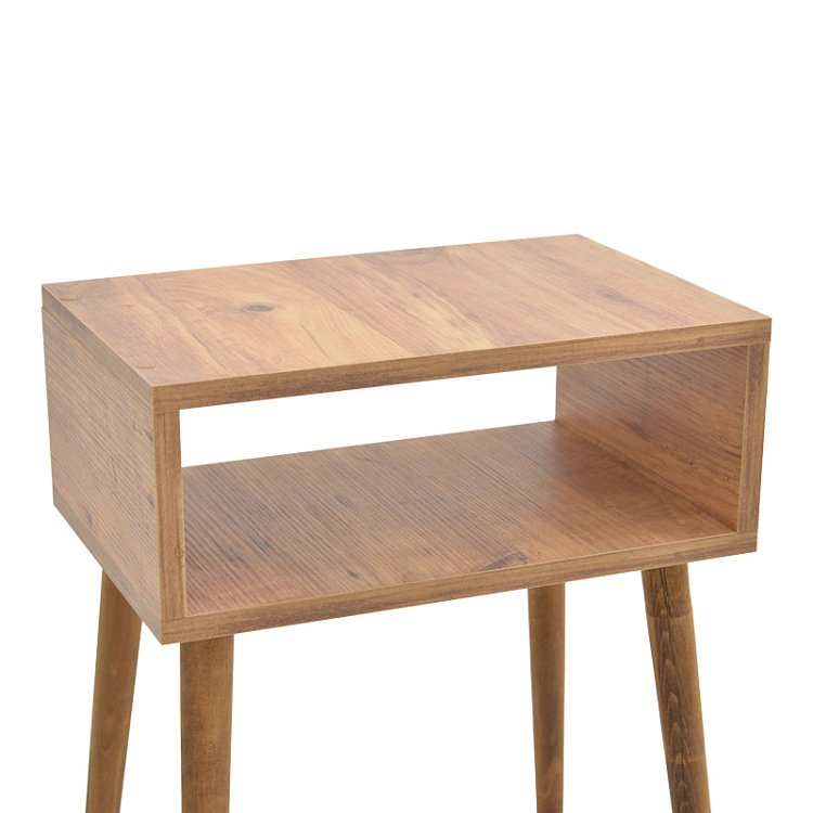 Κομοδίνο Hank pakoworld σε φυσική απόχρωση 45x30x60εκ 197-000307