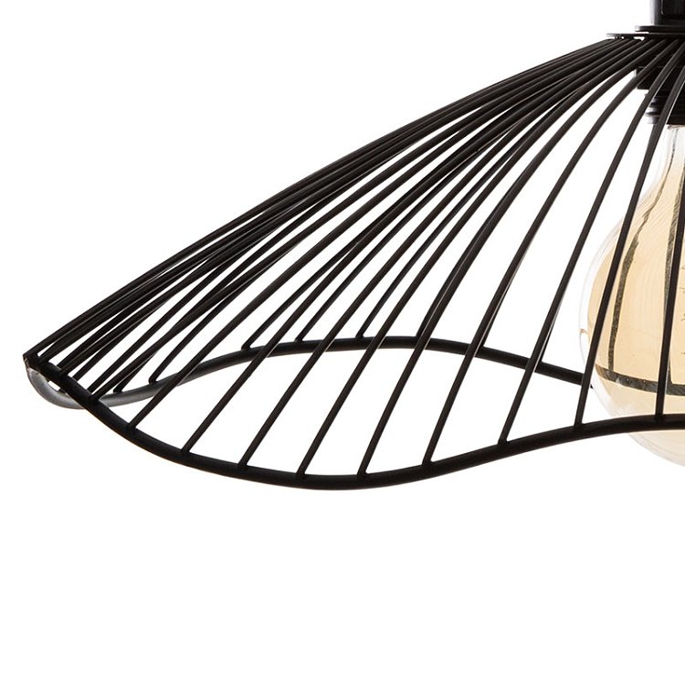 Φωτιστικό οροφής μονόφωτο Galt pakoworld Ε27 μαύρο Φ34x15.5εκ 199-000182
