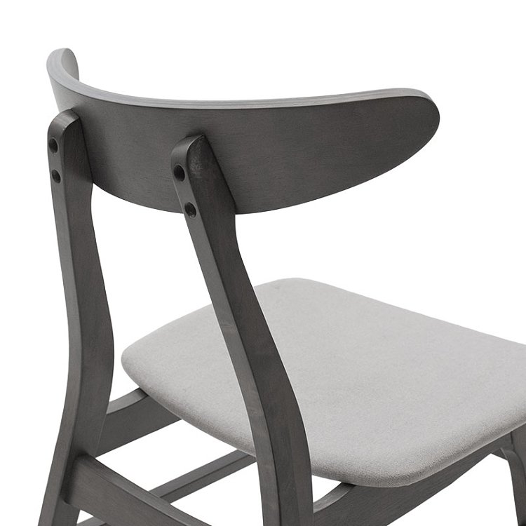Tραπεζαρία Benson - Orlean pakoworld σετ 5τμχ rustic grey - ύφασμα γκρι 80x80x75εκ 200-000179