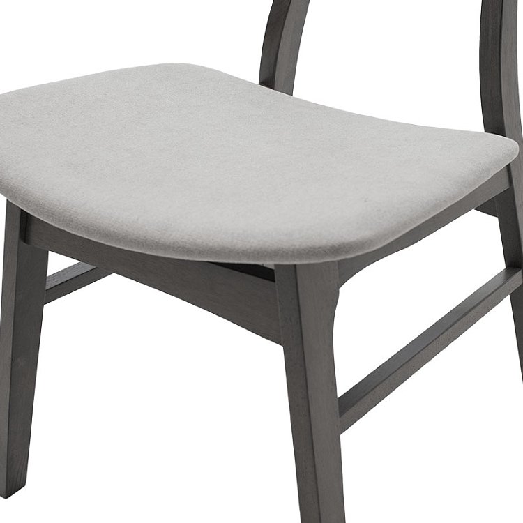 Tραπεζαρία Benson - Orlean pakoworld σετ 5τμχ rustic grey - ύφασμα γκρι 80x80x75εκ 200-000179