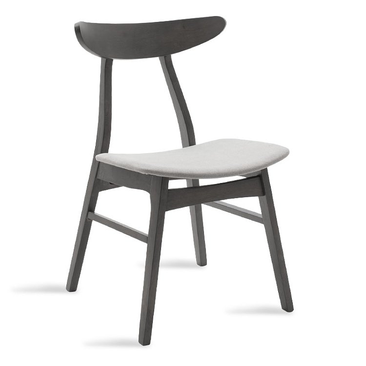 Tραπεζαρία Benson - Orlean pakoworld σετ 5τμχ rustic grey-ύφασμα γκρι 120x75x75εκ 200-000185