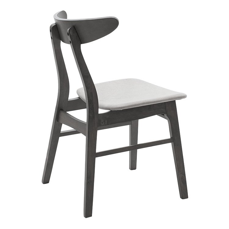 Tραπεζαρία Benson - Orlean pakoworld σετ 5τμχ rustic grey-ύφασμα γκρι 120x75x75εκ 200-000185