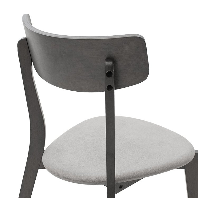 Tραπεζαρία Benson - Toto pakoworld σετ 7τμχ rustic grey - ύφασμα γκρι 150x90x75εκ 200-000193