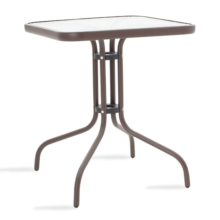Τραπεζαρία Watson-Calan σετ 3τεμ pakoworld μέταλλο-textilene καφέ 60x60x70εκ 200-000309
