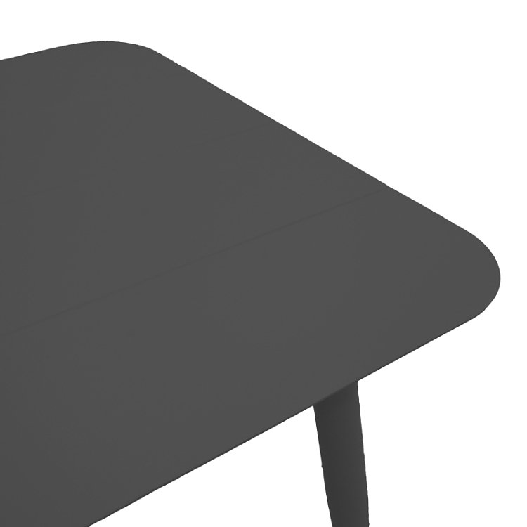 Τραπεζαρία Heven Vista pakoworld σετ 3τεμ μαύρο αλουμίνιο 80x80x72εκ 200-001597