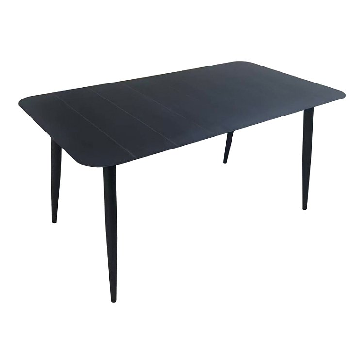 Τραπεζαρία Heven Vista pakoworld σετ 7τεμ μαύρο αλουμίνιο 150x80x72εκ 200-001602