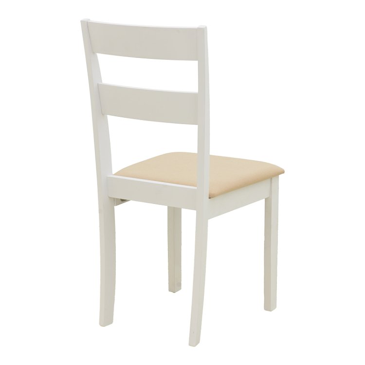 Τραπεζαρία Dallan Lars pakoworld 5τεμ λευκό rubberwood Φ100(+38)x100x75εκ 200-001709