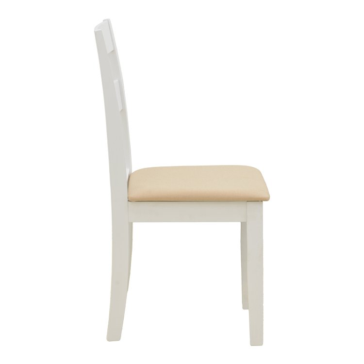 Τραπεζαρία Dallan Lars pakoworld 5τεμ λευκό rubberwood Φ100(+38)x100x75εκ 200-001709