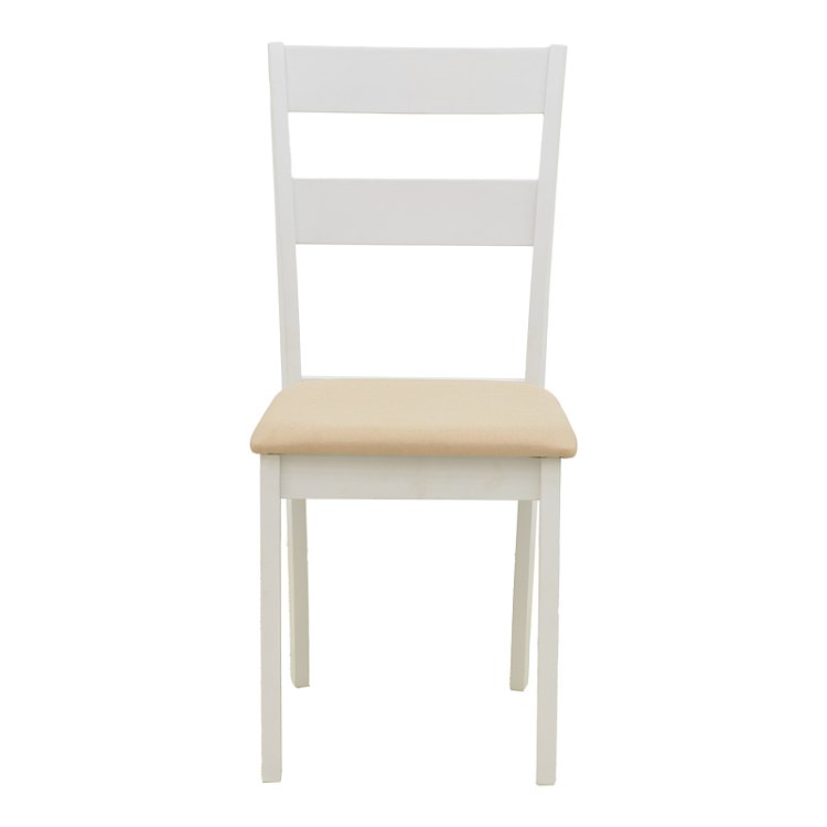 Τραπεζαρία Dallan Lars pakoworld 5τεμ λευκό rubberwood Φ100(+38)x100x75εκ 200-001709
