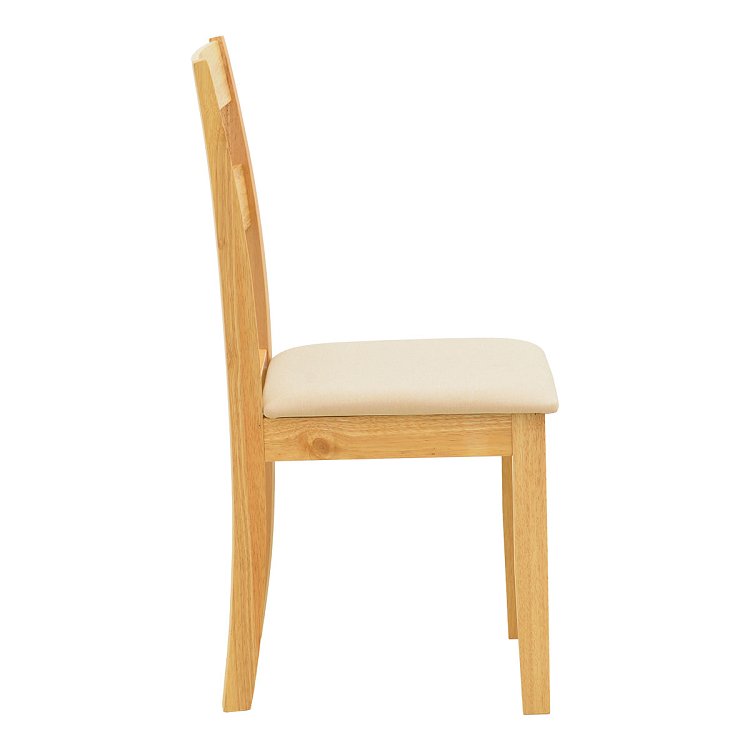 Τραπεζαρία Dallan Country pakoworld 7τεμ σε φυσική απόχρωση rubberwood 120-150x80x74εκ 200-001712