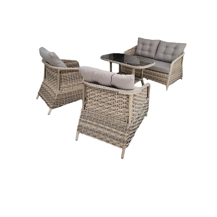 Σαλόνι Κήπου σετ 4τμχ wicker-rattan Hannah 200-02-018