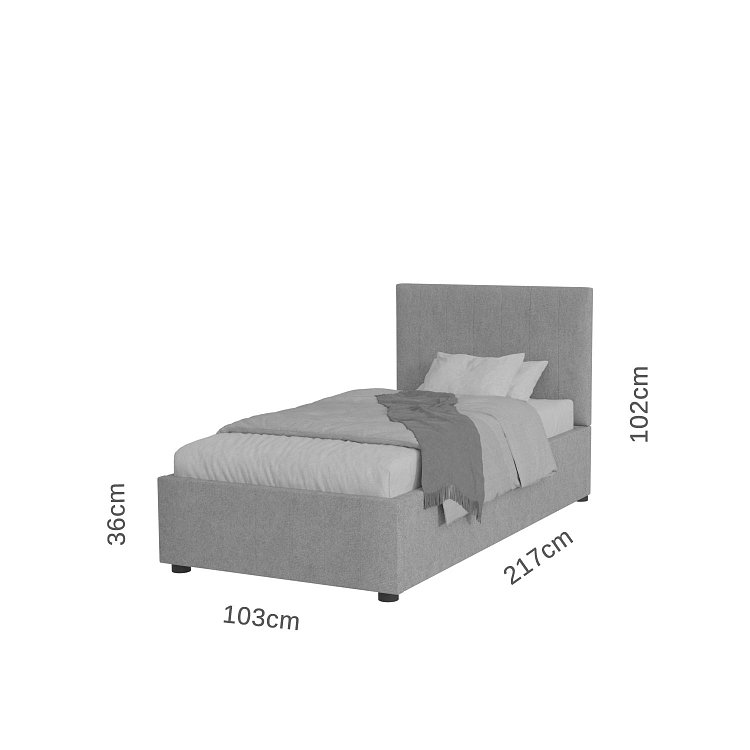 Κρεβάτι Billy Γκρι 90x200cm GR-BILL90-M14