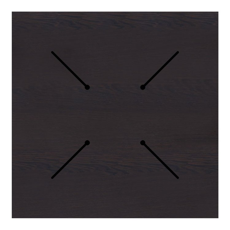Επιφάνεια τραπεζιού Portico pakoworld HPL wenge 69x69εκ πάχους 12mm 215-000014