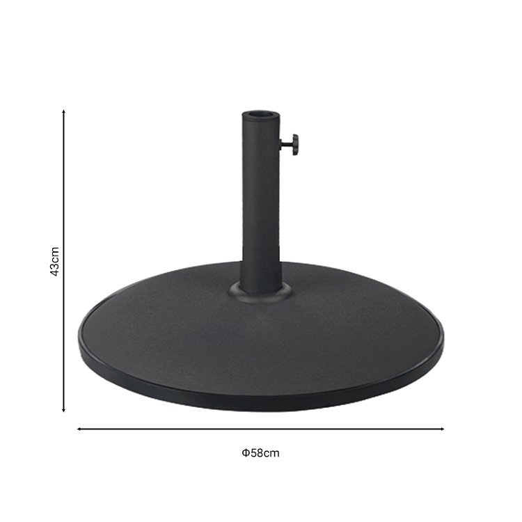 Βάση ομπρέλας Elfie pakoworld τσιμέντο μαύρο 50kg Φ58εκ 218-000019