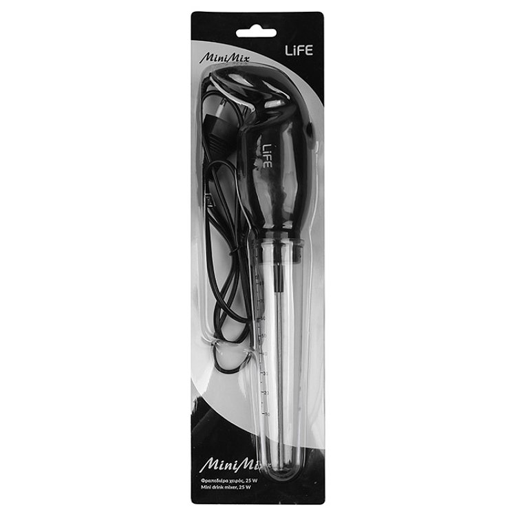 LIFE MiniMix Μιξεράκι Φραπέ Μαύρο 25W 221-0003