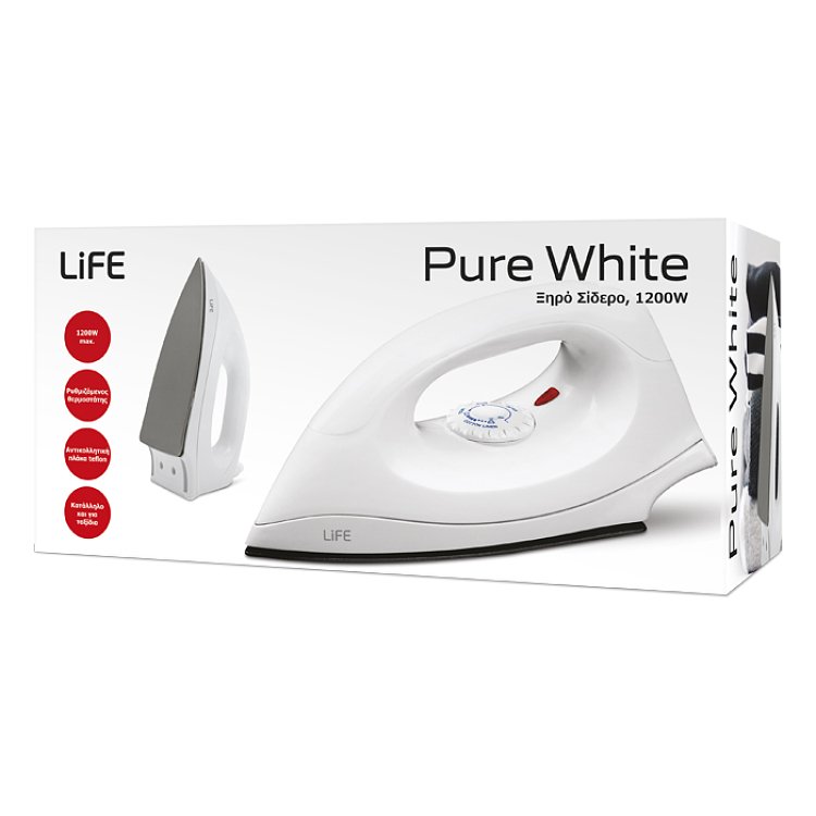 Life Pure White 221-0091 Σίδερο Ξηρό Λευκό 1200W