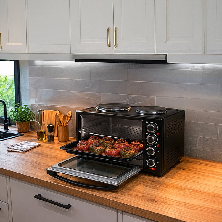 LIFE KOUZINAKI 382 Ηλεκτρικό Φουρνάκι με 2 Εστίες 38lt 3200W 221-0162