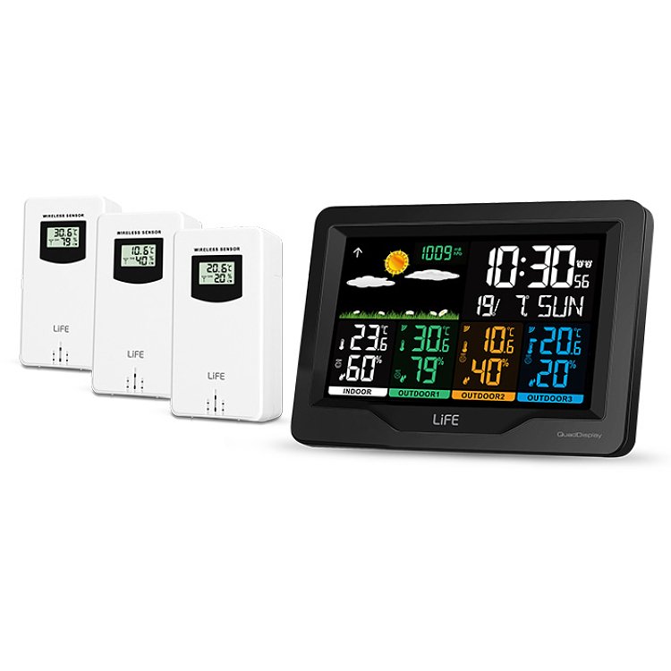 Life Continental Quad Display 221-0191 Μετεωρολογικός Σταθμός