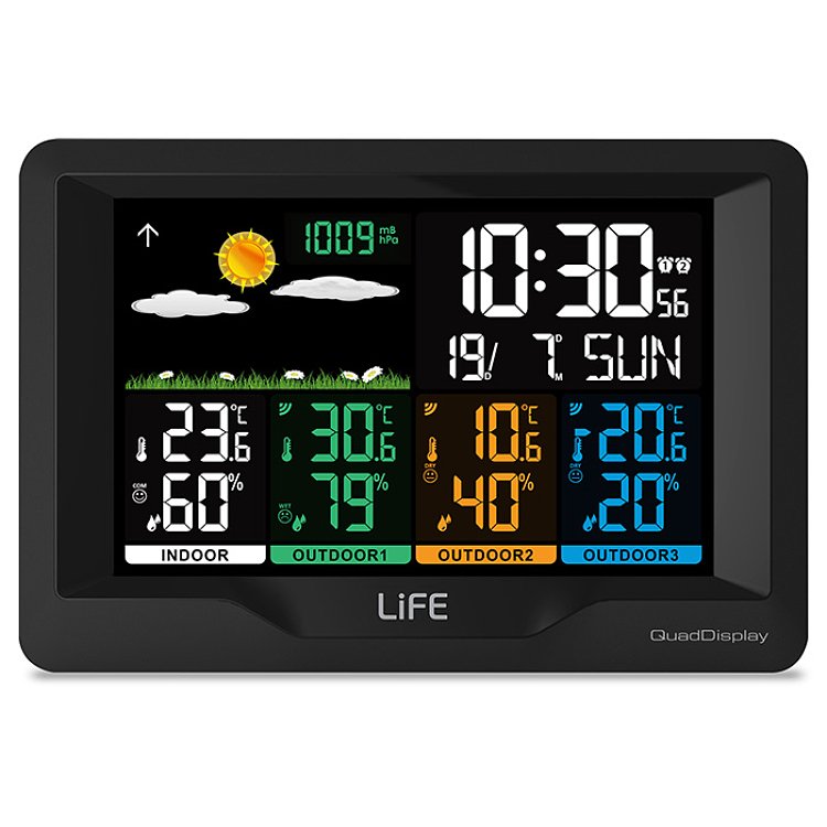 Life Continental Quad Display 221-0191 Μετεωρολογικός Σταθμός