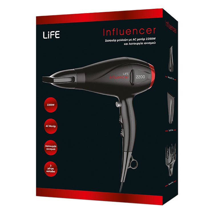 LIFE INFLUENCER Σεσουάρ Μαλλιών 2200W 221-0196