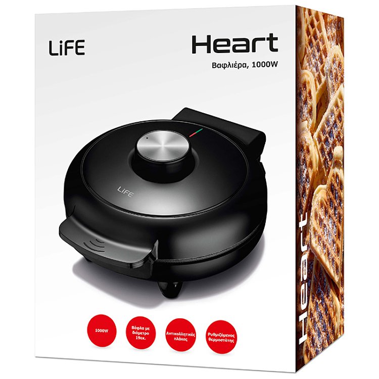 LIFE HEART Βαφλιέρα 1000W 221-0230